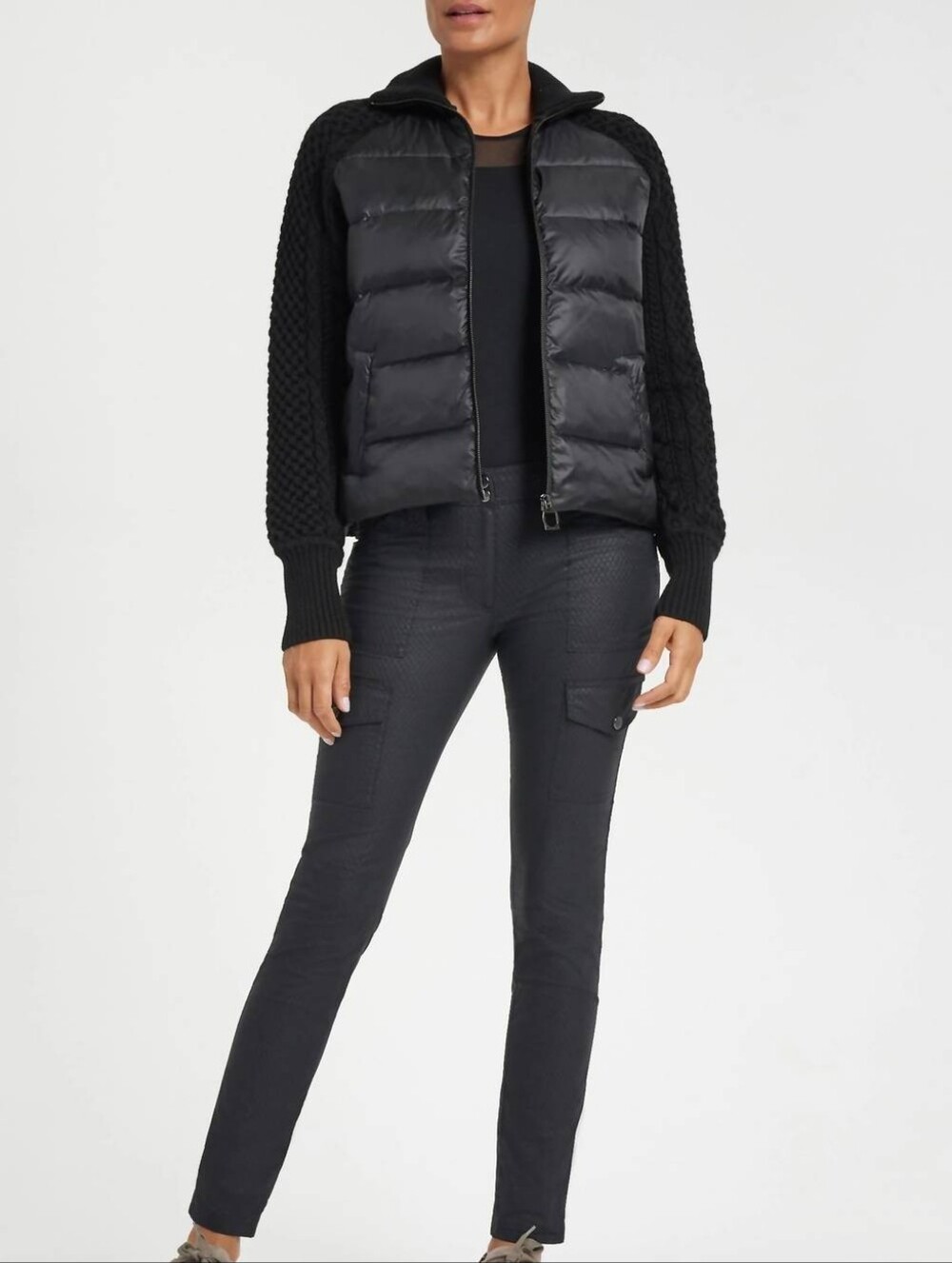 Anatomie Kit Cropped Wool Blend Puffer Jacket Women’s Size Small